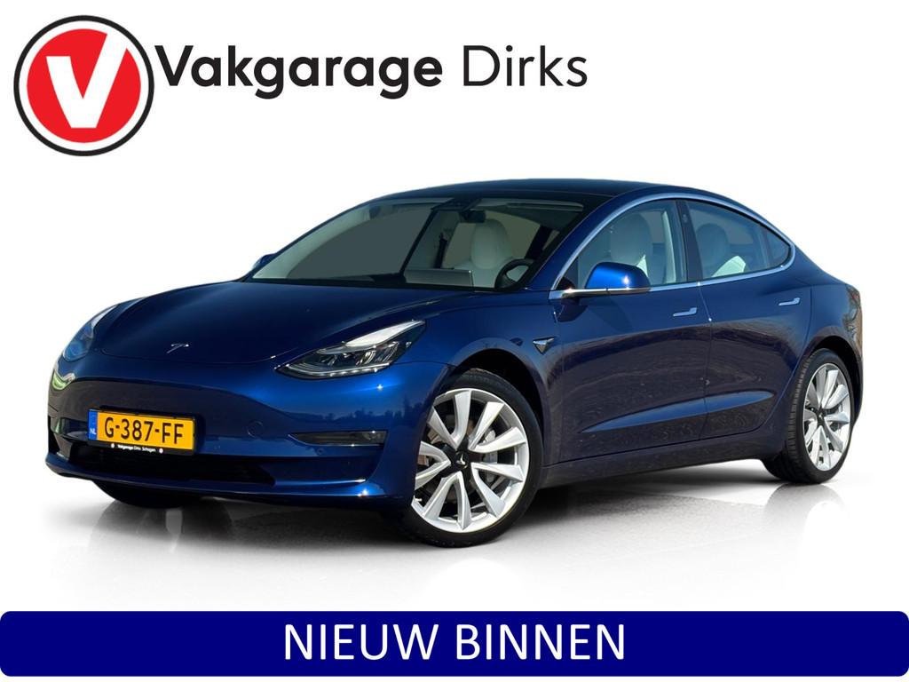 Tesla Model 3 Long Range 351 PK AWD 75 kWh ✅ Pano ✅ ACC, Auto's, Tesla, Automaat, Stof, Blauw, Origineel Nederlands
