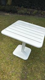 als nieuw: Fermob Luxembourg 80x80 tafel in cotton white, Tuin en Terras, Ophalen, Zo goed als nieuw, Aluminium