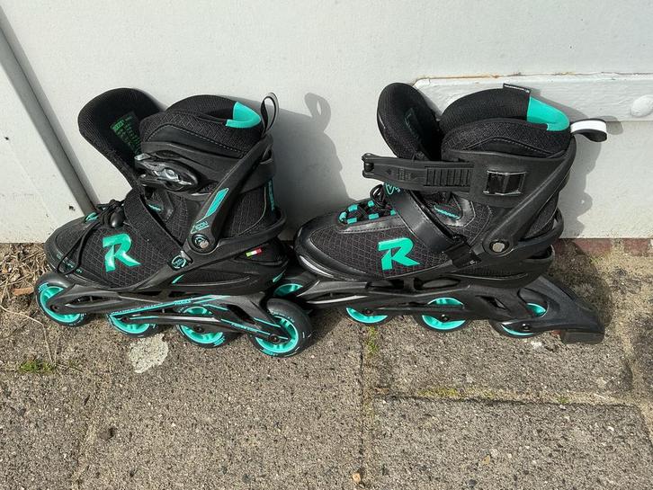 Rollerskates maat 40 - Zwart/Turquoise, Sport en Fitness, Skeelers, Gebruikt, Overige typen, Roces, Dames, Ophalen of Verzenden