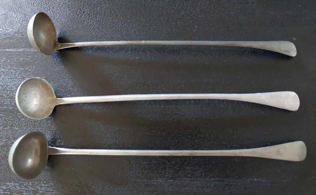 Set van 3 oude boerenjongens lepels - 30cm, Ophalen of Verzenden