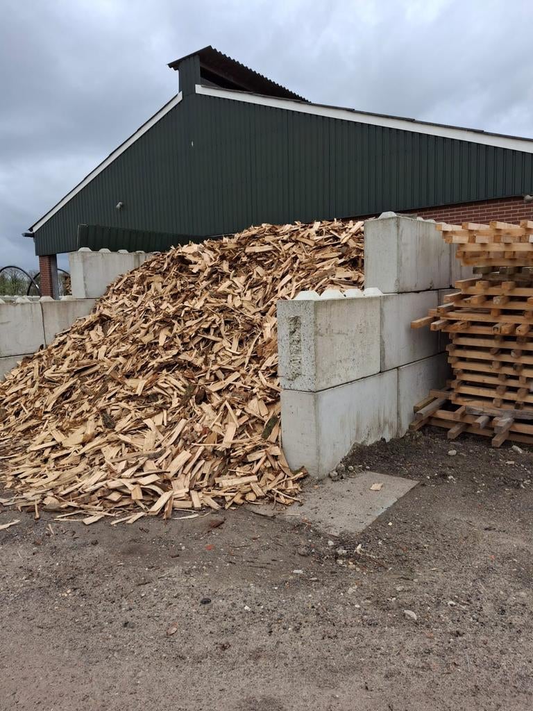 Houtsnippers, 6 m³ of meer, Ophalen of Verzenden, Eikenhout
