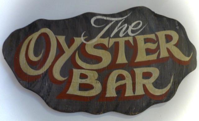Handgeschilderd oester bord/Oyster Bar/vis winkel/reclame, Reclamebord, Nieuw, DeKameraadschap, Dj.kammeraat@telfort.nl