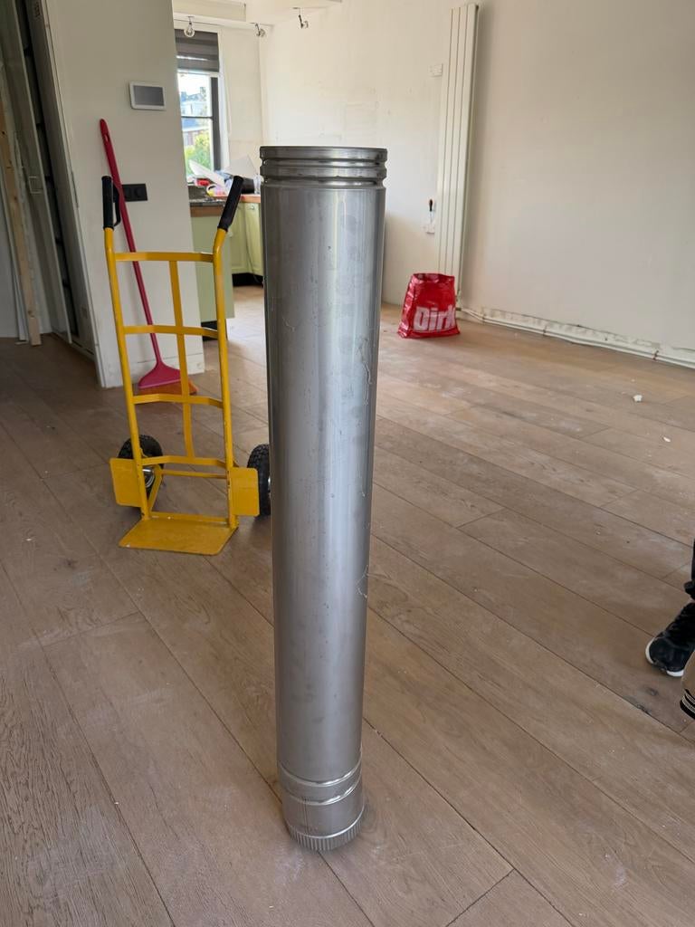 Dubbele buis voor gashaard 113 cm met koppelstuk, Ophalen, Gebruikt, Gashaard