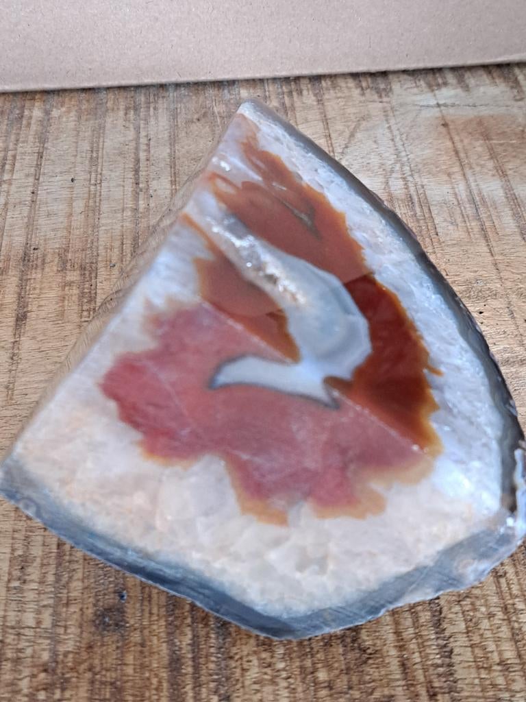 Prachtige Agaat Geode Plak - Uniek Decoratiestuk, Verzamelen, Mineralen en Fossielen, Ophalen, Mineraal