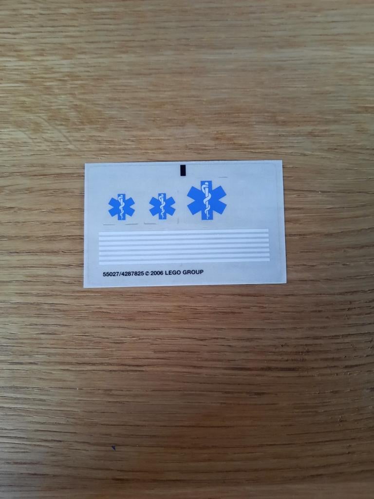 Lego City Ambulance Sticker Vel 55027/4267825 voor set 7890, Kinderen en Baby's, Speelgoed | Duplo en Lego, City, Lego, Accessoire