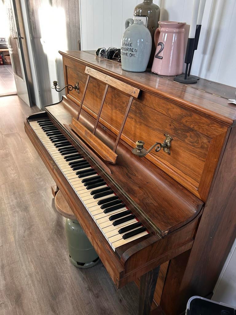 Pleyel piano uit circa 1900, Muziek en Instrumenten, Piano's, Ophalen, Gebruikt, Bruin, Piano
