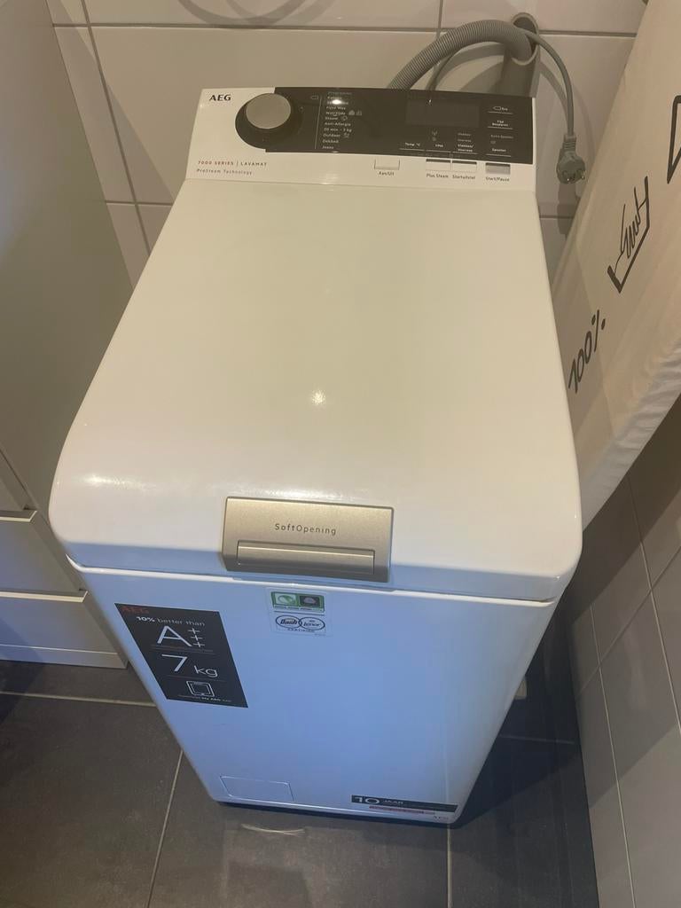 AEG wasmachine Toplader A+++ (defect), Ophalen, Gebruikt, 85 tot 90 cm