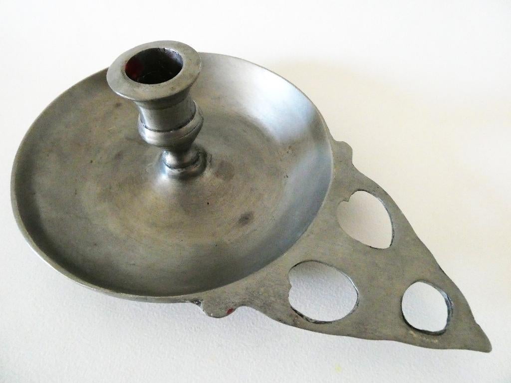 Tinnen blaker kandelaar, Antiek en Kunst, Ophalen of Verzenden, Overige materialen