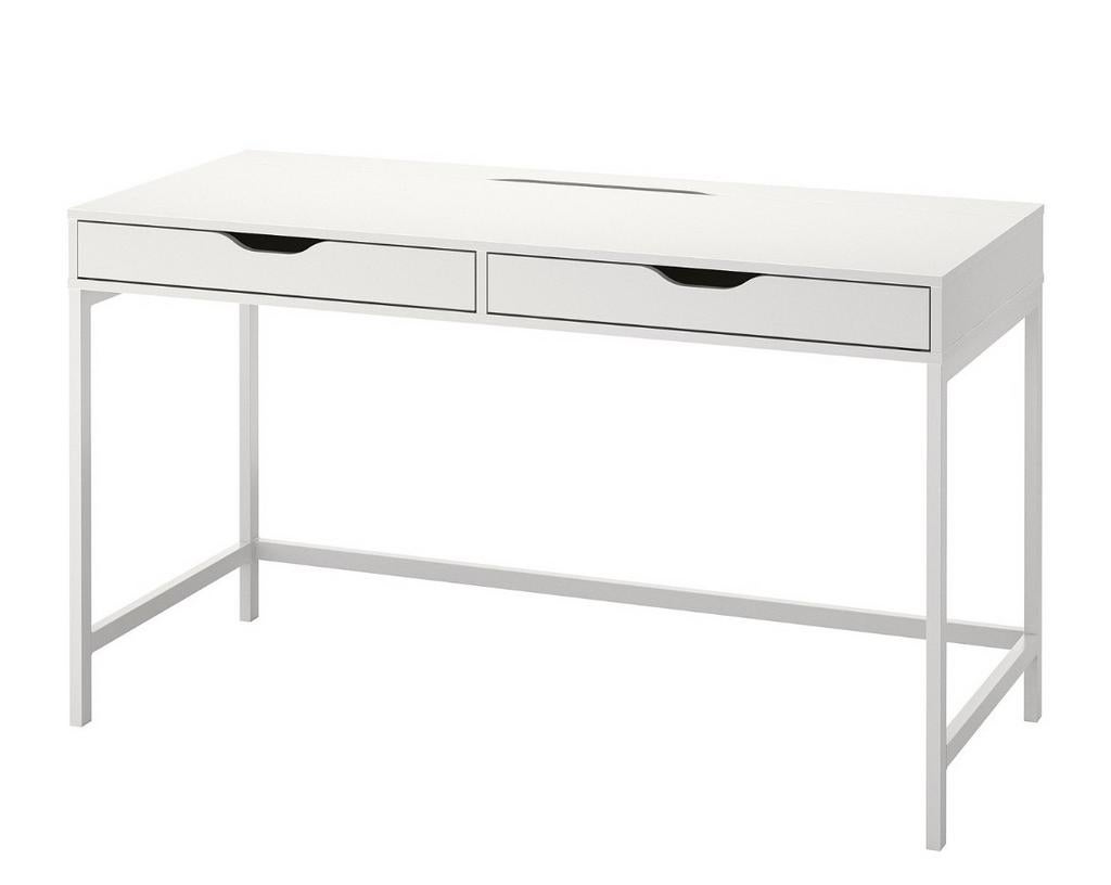 IKEA Alex Bureau Wit 132x58x76, Ophalen, Gebruikt, Met lades, Spaanplaat of MDF