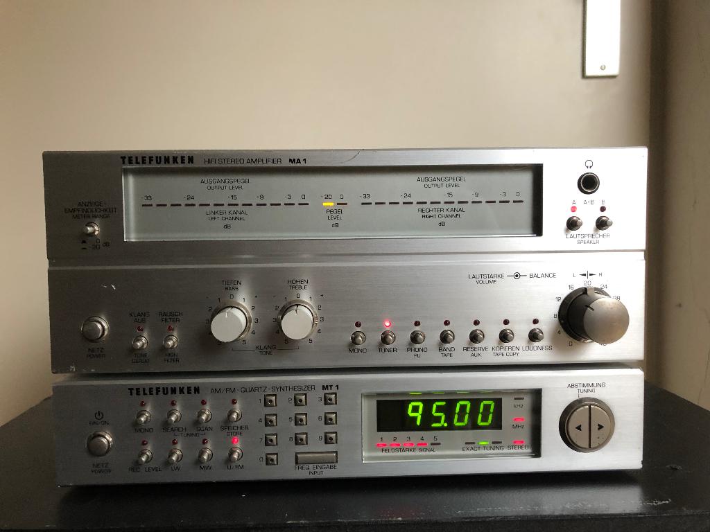Telefunken set MA1 en MT1., Overige merken, Gebruikt, Ophalen of Verzenden, Minder dan 60 watt