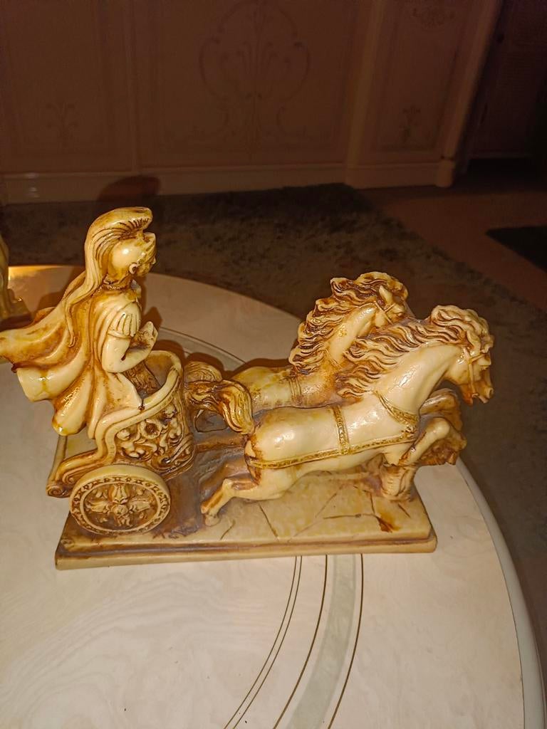 3 vintage decoratie beelden,onyx steen, Ophalen of Verzenden