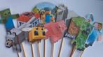 Set van 10 Minecraft traktatie prikkers, Ophalen of Verzenden, Nieuw, Versiering, Verjaardag