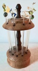 Biedermeier houten houder met 11 kaas worst prikkers, Antiek en Kunst, Ophalen of Verzenden