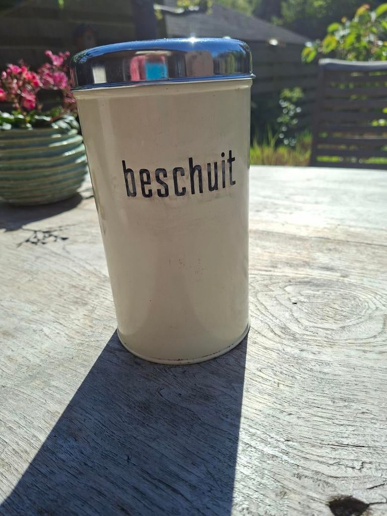 Originele vintage beschuitbus, Brabantia, Ophalen of Verzenden, Gebruikt, Kunststof