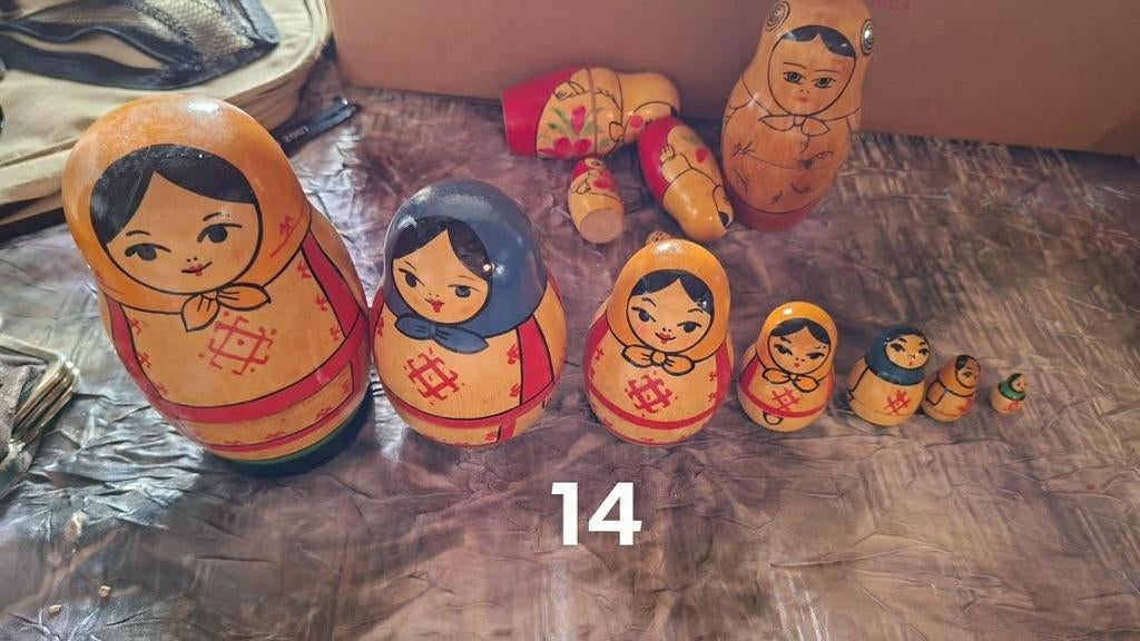 Set van 7 Matroesjka poppen - Handgeschilderd, Ophalen of Verzenden, Gebruikt