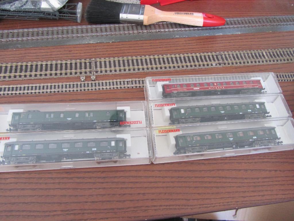 fleischmann N spoor wagenset 1, Hobby en Vrije tijd, Modeltreinen | N-Spoor, Ophalen of Verzenden, Gelijkstroom, Wagon, Fleischmann