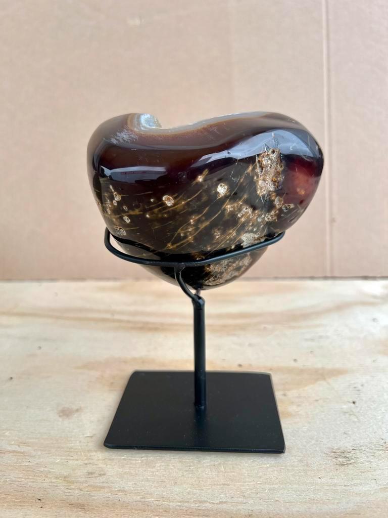 Rots agaat op voet, Ophalen of Verzenden