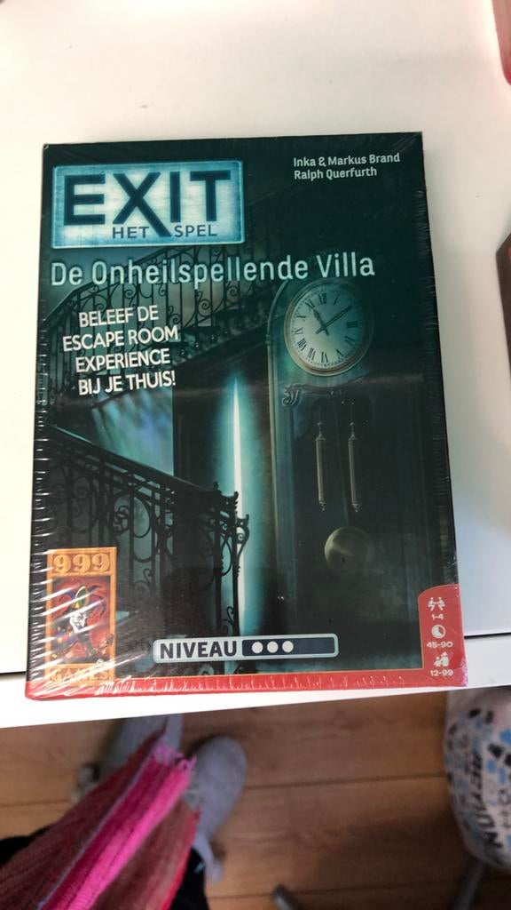 EXIT Het Spel: De Onheilspellende Villa & Escape Room Challe, Een of twee spelers, Ophalen of Verzenden, Nieuw
