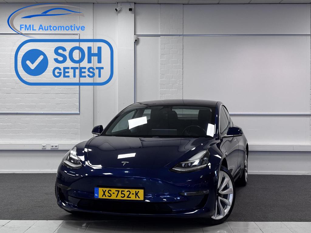 Tesla Model 3 Long Range AWD 75 kWh | Dual motor | SOH 82% |, Auto's, Automaat, Stof, Blauw, Origineel Nederlands