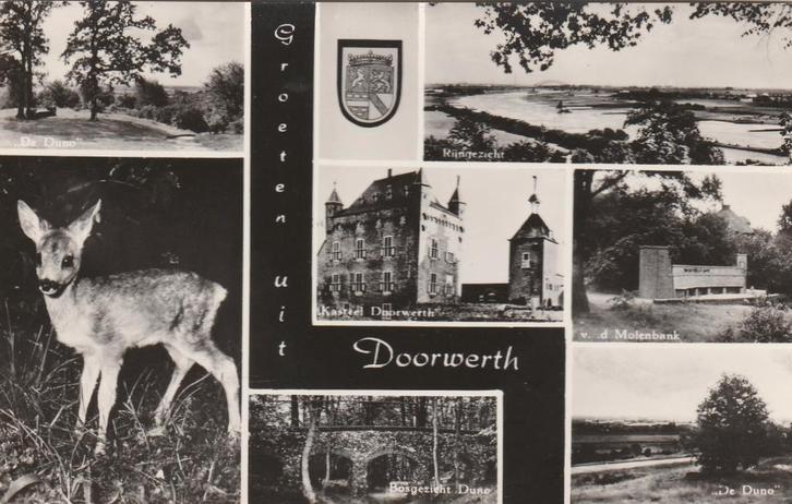 DOORWERTH Duno Ree Kasteel Bos Rijn Molenbank Groeten, Verzamelen, Ansichtkaarten | Nederland, Ongelopen, Gelderland, 1960 tot 1980