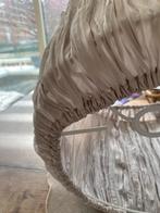 Grijze lampenkap, plissé stof, Gebruikt, 25 tot 50 cm, Rond, Grijs