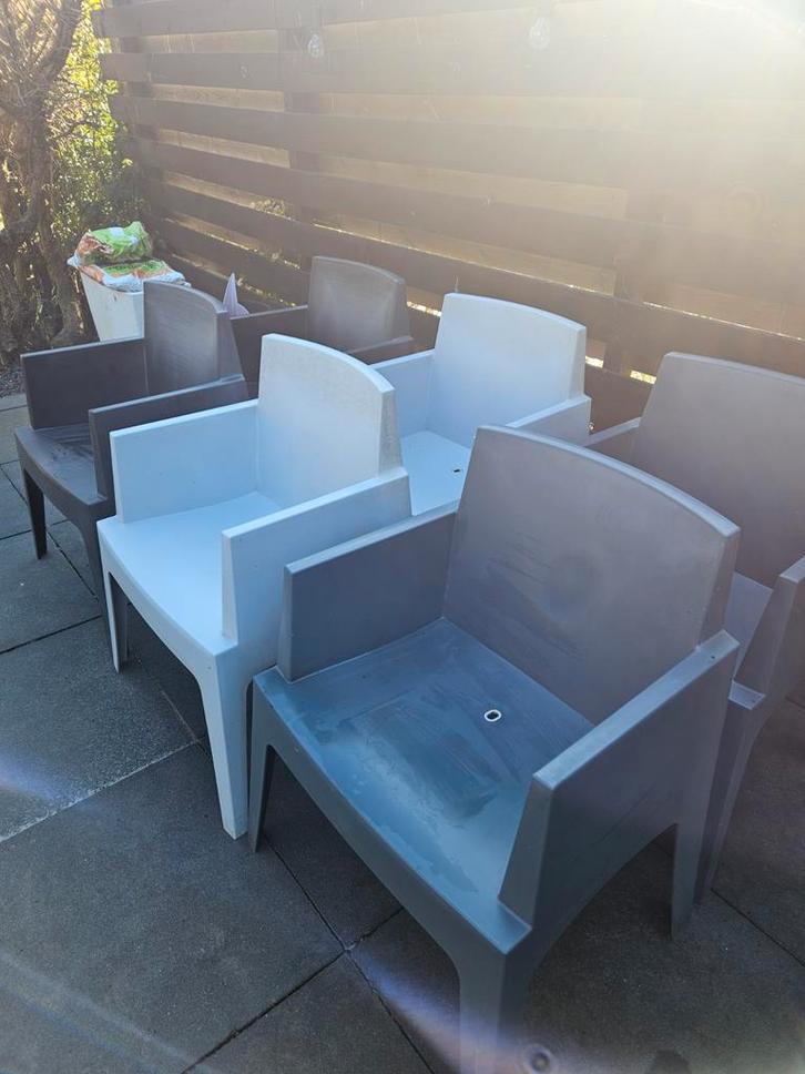 Kunststof harde tuinstoelen, Tuin en Terras, Tuinstoelen, Gebruikt, Kunststof, Ophalen of Verzenden