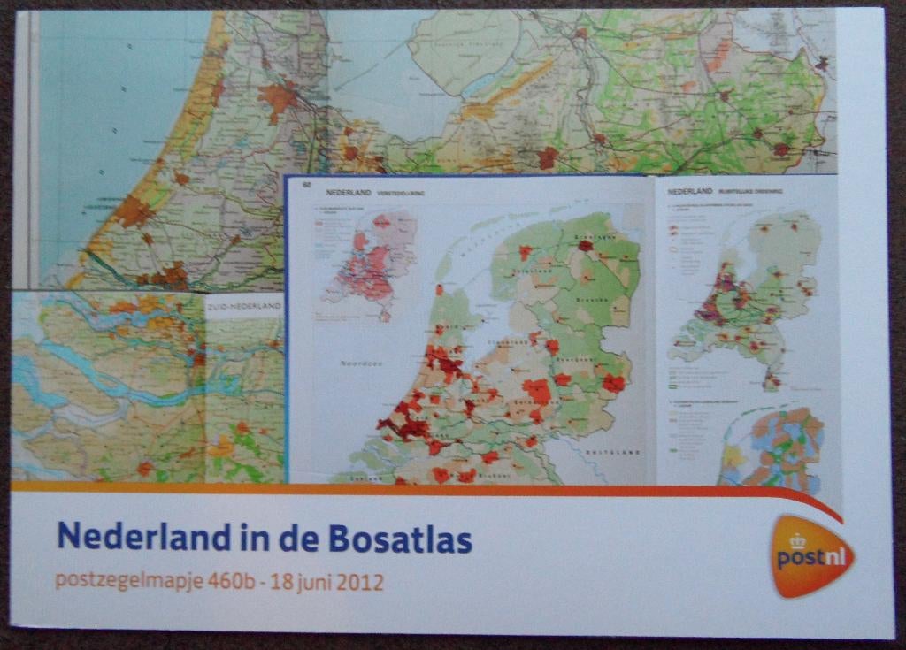 Postzegelmapje 460B – Nederland in de Bosatlas, Ophalen of Verzenden, Postfris