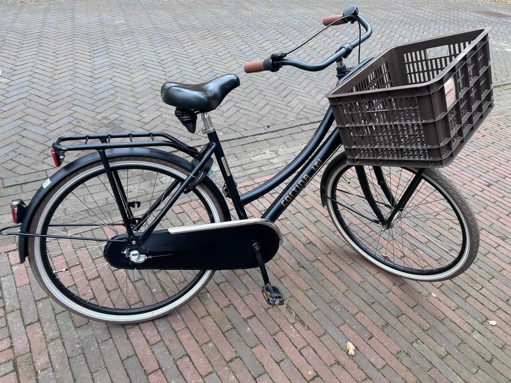 Cortina U4 damesfiets met mand 26 inch, Fietsen en Brommers, Terugtraprem, 47 tot 50 cm, Versnellingen, Zo goed als nieuw