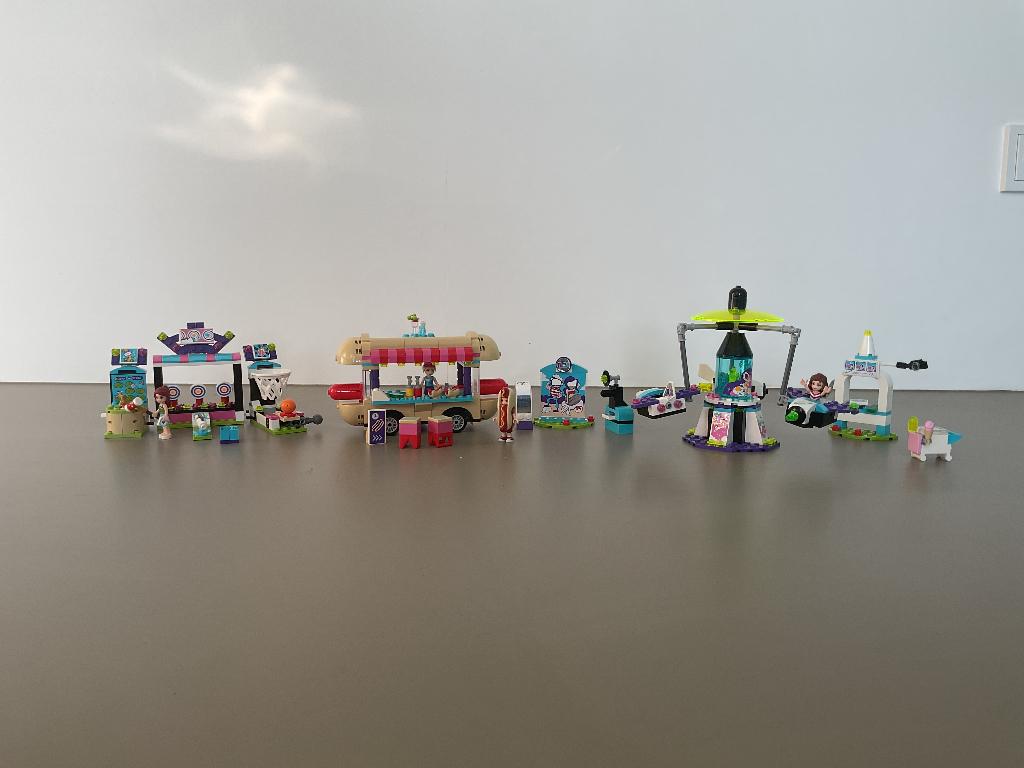 Lego friends 3 pretpark sets 41127, 41128, 41129, Ophalen of Verzenden, Zo goed als nieuw, Complete set, Lego