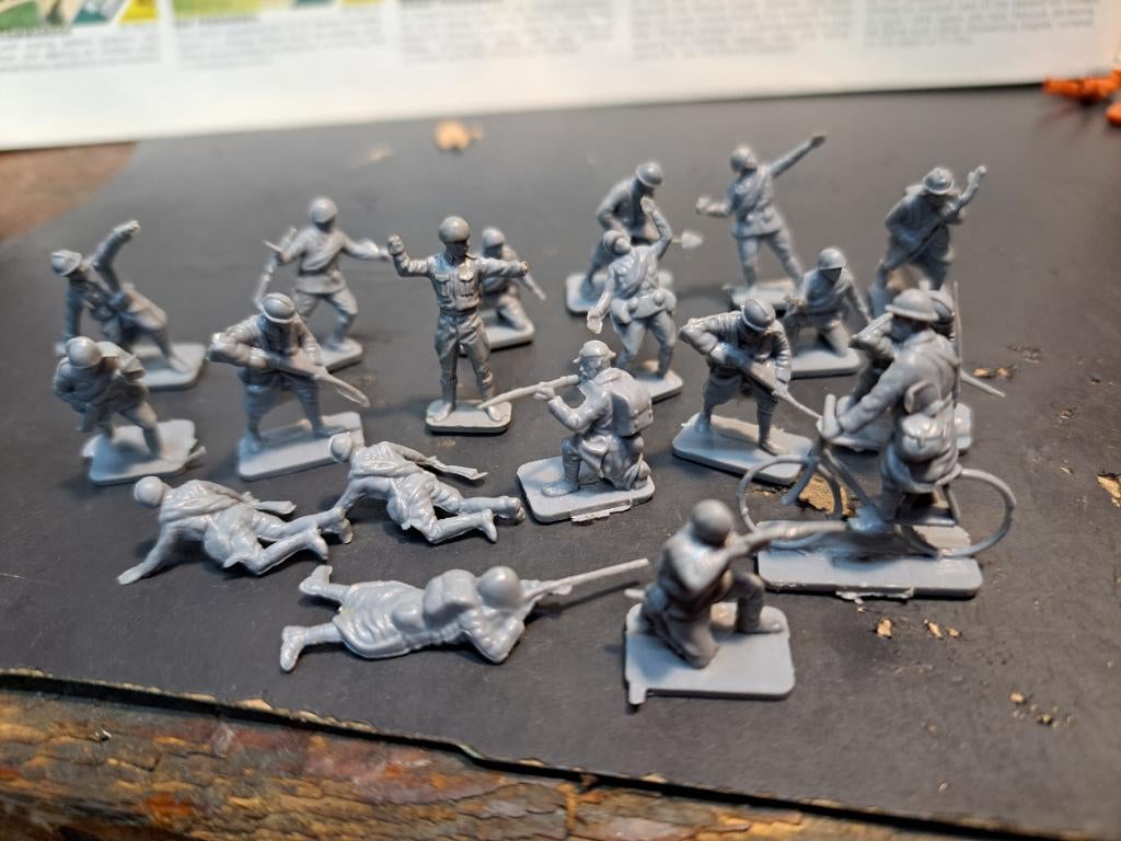 Airfix soldaten ww1 frans, Ophalen of Verzenden, 1:50 of kleiner, Figuur of Figuren