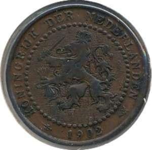Nederland,1 Cent 1902B, Postzegels en Munten, Munten | Nederland, Ophalen of Verzenden, Koningin Wilhelmina, 1 cent, Losse munt
