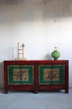 Bohemian Landelijk Chinees Dressoir Kleurrijke Chinese Kast, Overige materialen, 150 tot 200 cm, Ophalen of Verzenden, Minder dan 100 cm