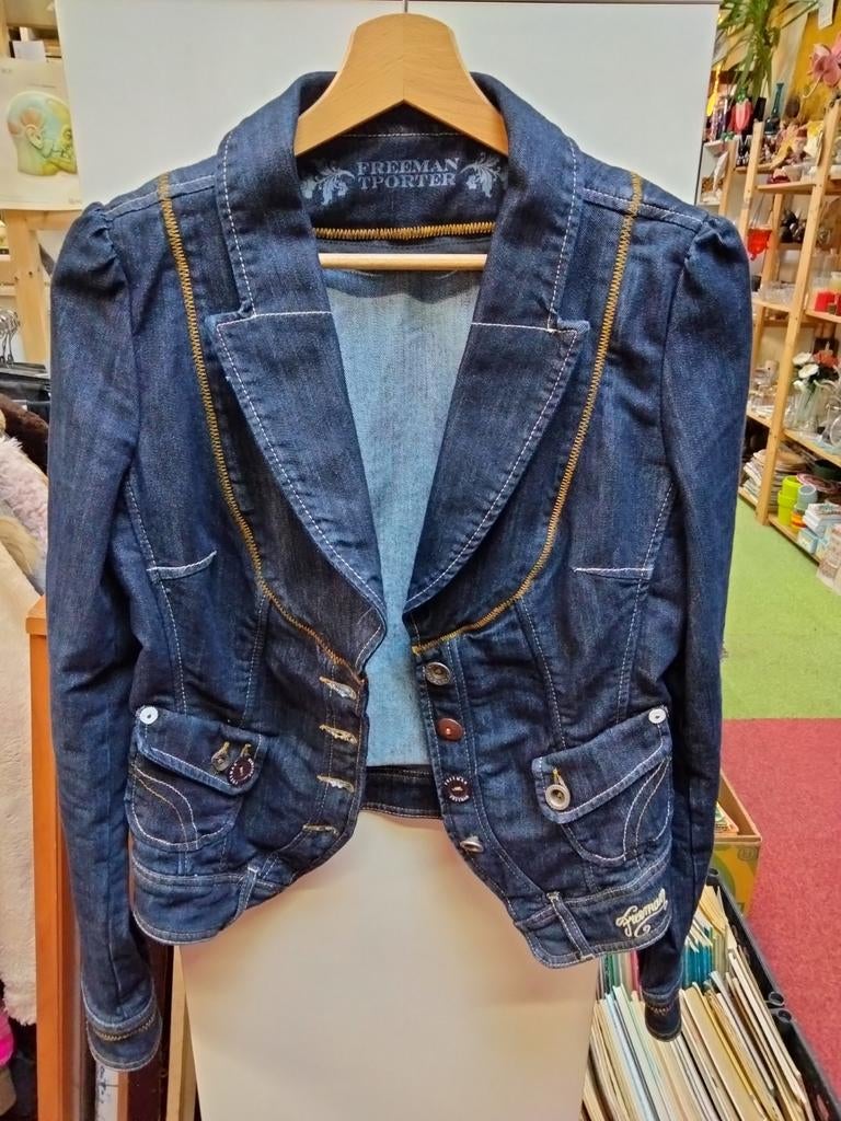 Spijkerjasje Freeman Tporter maat L, Ophalen of Verzenden, Zo goed als nieuw, Maat 38/40 (M), Blauw