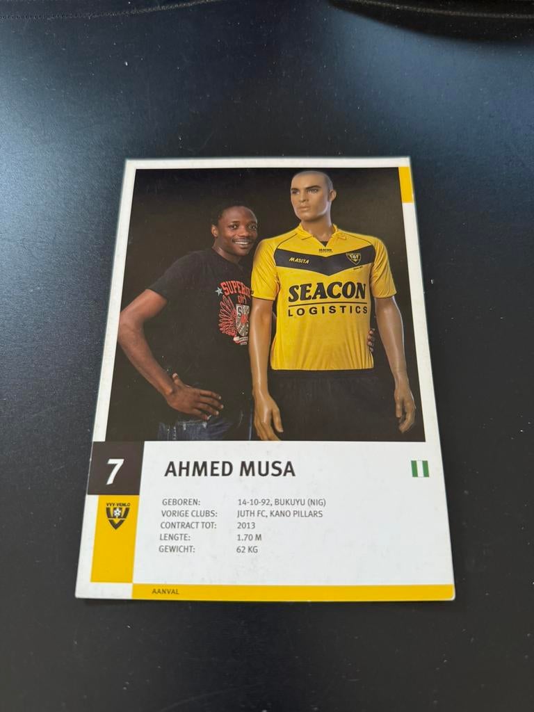 Splelerskaart Ahmed Musa VVV Venlo, Ophalen of Verzenden, Zo goed als nieuw