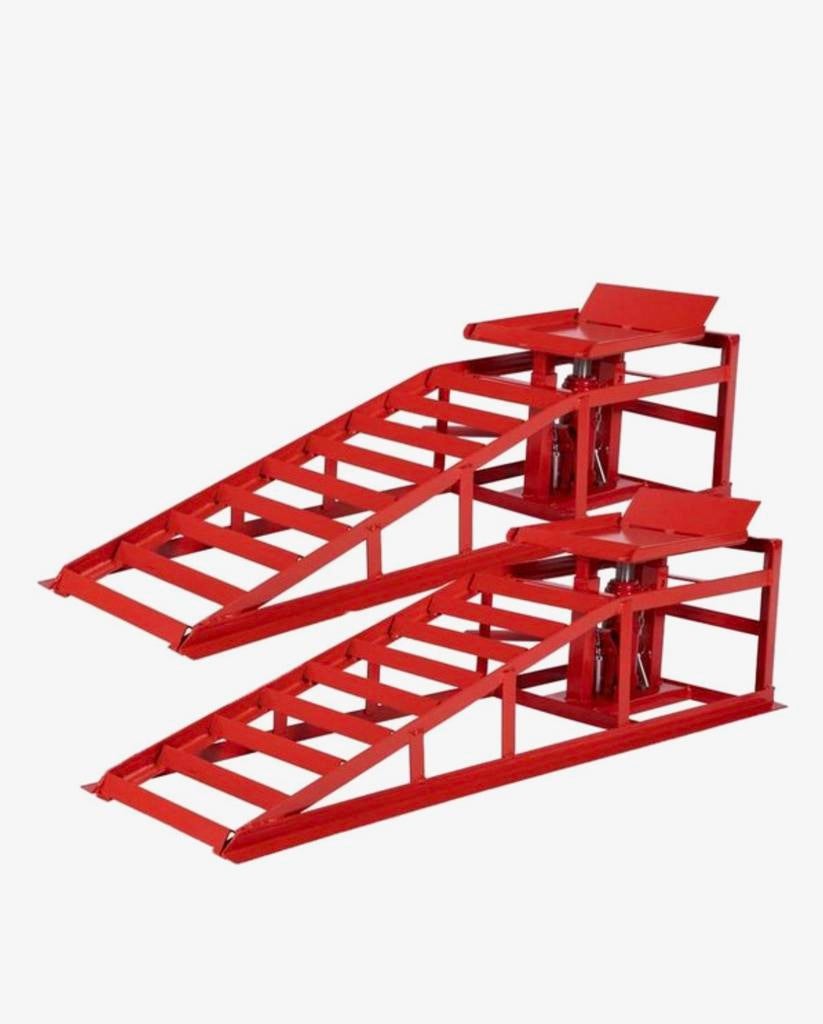 Bijna Nieuw set Oprijbok met krik 2000kg, Auto diversen, Autogereedschap, Ophalen of Verzenden, Zo goed als nieuw