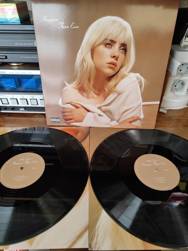 Billie Eilish - Happier Than Ever, Ophalen of Verzenden, Zo goed als nieuw, 12 inch