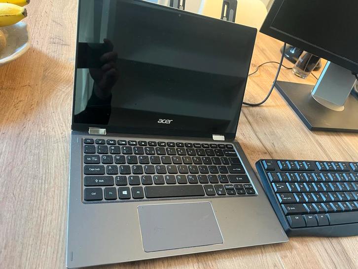 Acer Spin Notebook 24 inch met optioneel Dell scherm, Computers en Software, Windows Laptops, Gebruikt, 13 inch, 2 tot 3 Ghz, Met touchscreen