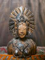 Balinese buste jonge vrouw/godin, ebbenhout (Coromandel), Antiek en Kunst, Kunst | Niet-Westerse kunst, Ophalen of Verzenden