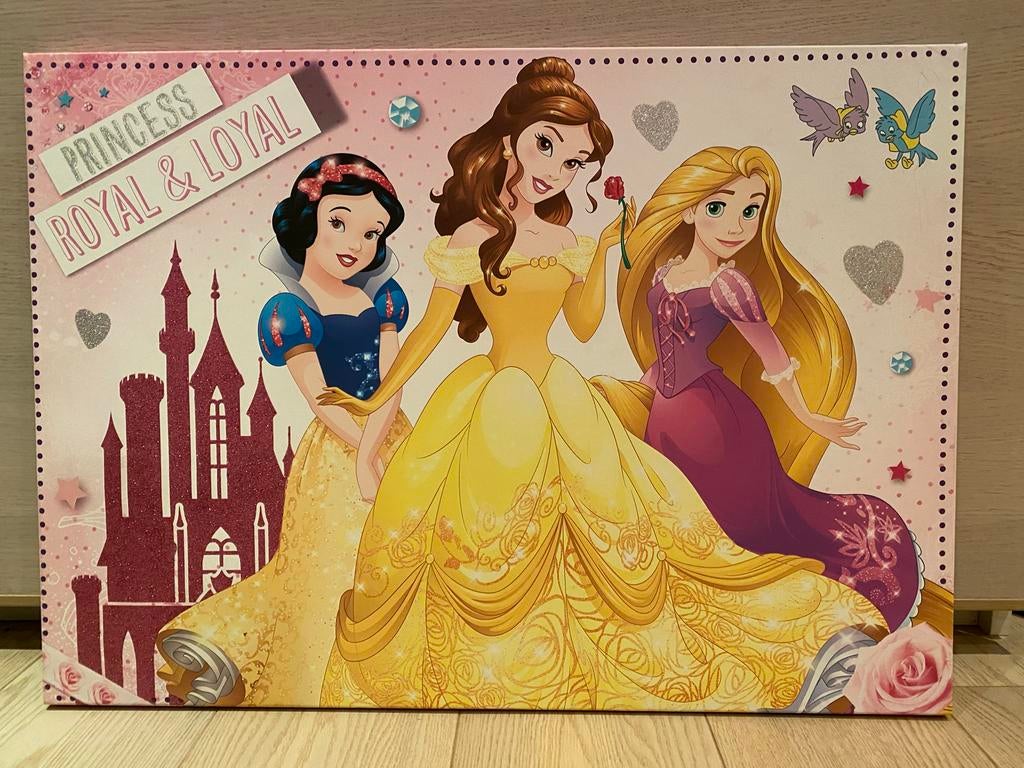 Disney Prinsessen schilderij, Ophalen of Verzenden, Assepoester of Belle, Zo goed als nieuw, Plaatje of Poster