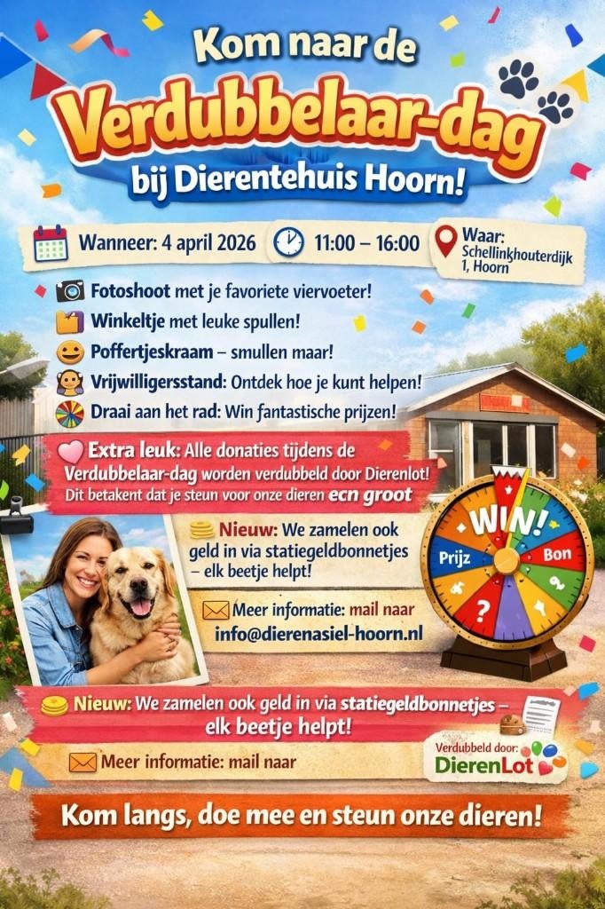 Dierentehuis Hoorn Paas verdubbelaar, Ophalen, Nieuw