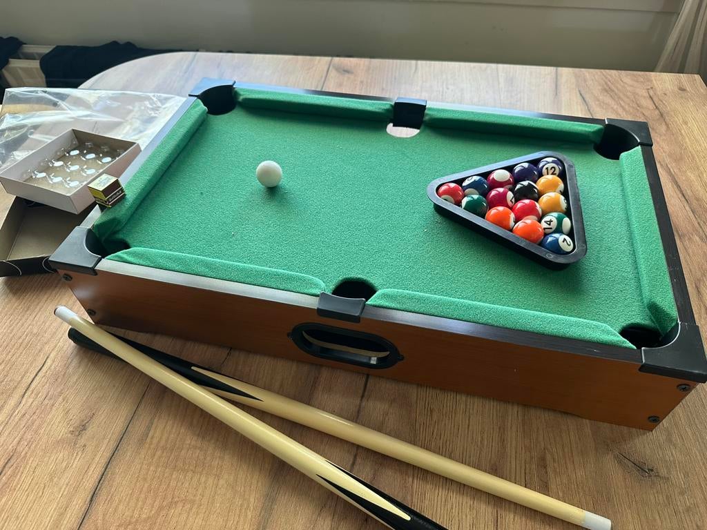 Tabletop Pool set, Ophalen, Zo goed als nieuw, Pooltafel