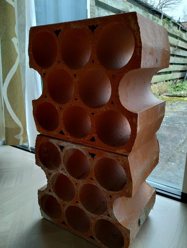 Terracotta Wijnrekken - 12 stuks, Ophalen, Overige materialen, Gebruikt, 25 flessen of meer