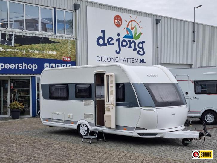 Hobby De Luxe 460 LU Enkele bedden - Mover, Caravans en Kamperen, Caravans, Bedrijf, tot en met 4, 1000 - 1250 kg, Rondzit, Hobby