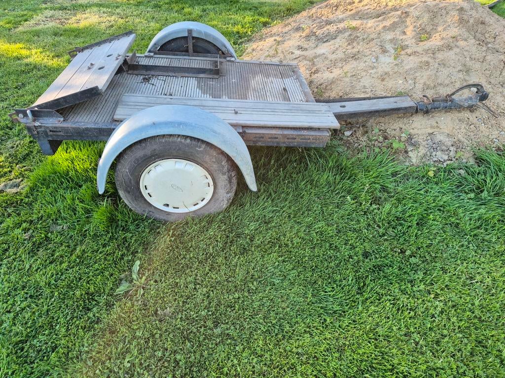 Aanhangwagen voor crossmotor, Ophalen, Gebruikt