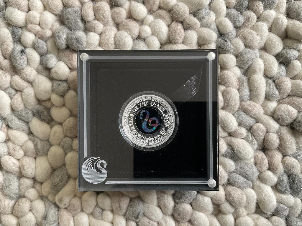 Lunar year of the Snake opal 2025 1oz, Ophalen of Verzenden, Losse munt, Zilver