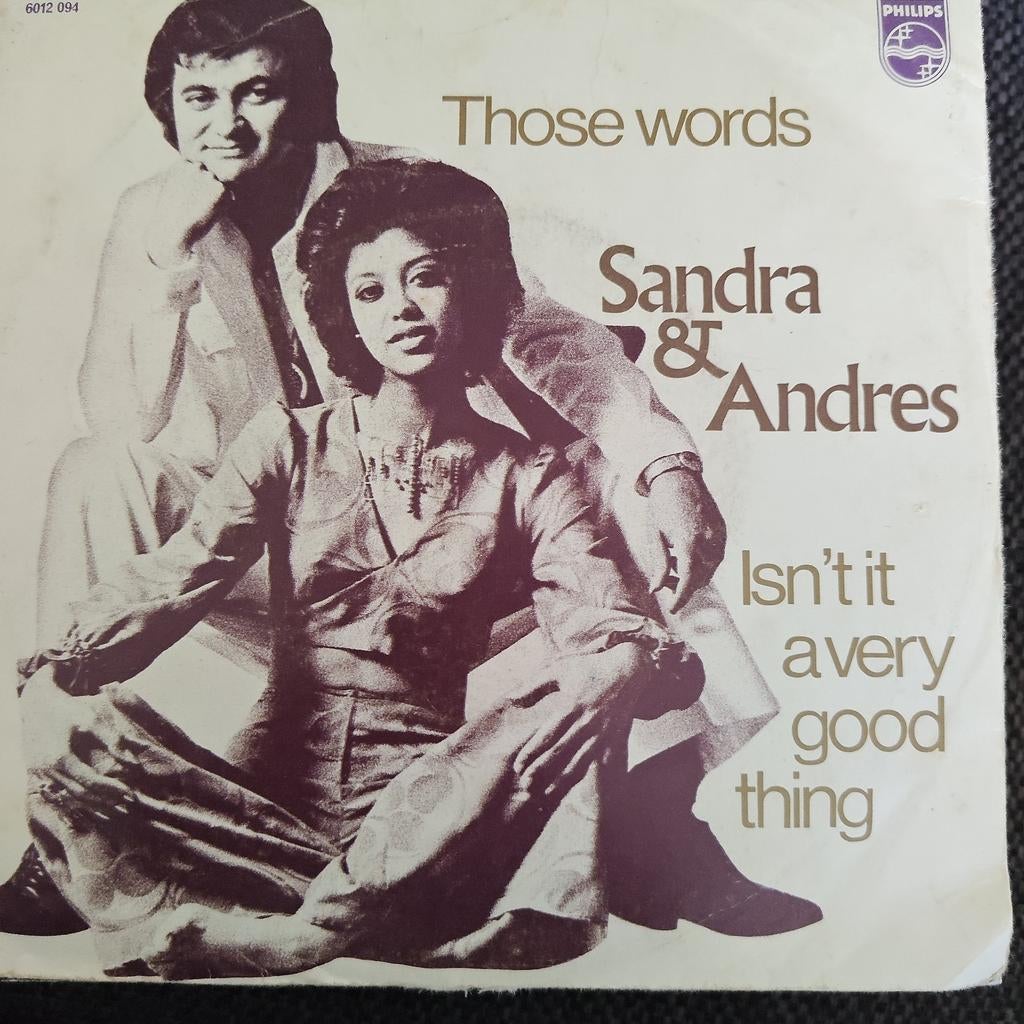 Sandra & Andres - Those Words Vinyl Single, Cd's en Dvd's, Vinyl Singles, Ophalen of Verzenden, Zo goed als nieuw, 7 inch