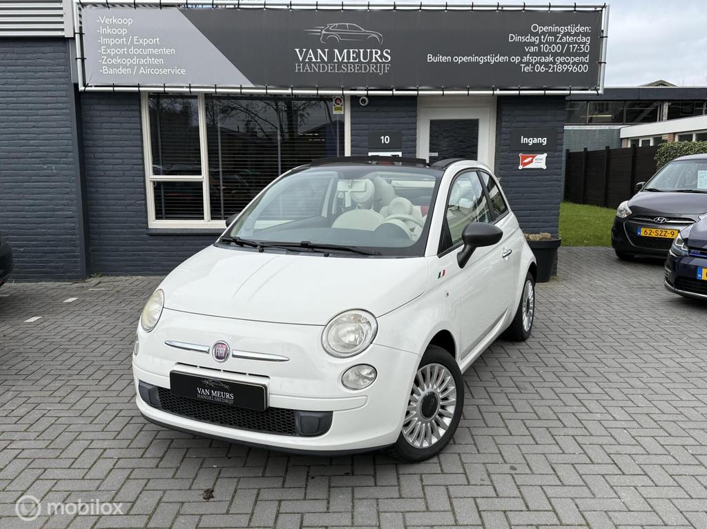 Fiat 500 1.2 Lounge, cabrio, Lmv, apk 09-2026, Euro 5, Stof, Gebruikt, Cabriolet