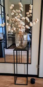 Mat zwarte hotelchique bijzettafel of zuil (plantenstandaard, Ophalen of Verzenden