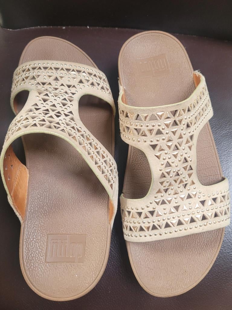 FitFlop slippers zgan maat 39, Kleding | Dames, Schoenen, Slippers, Beige, FitFlop, Ophalen of Verzenden