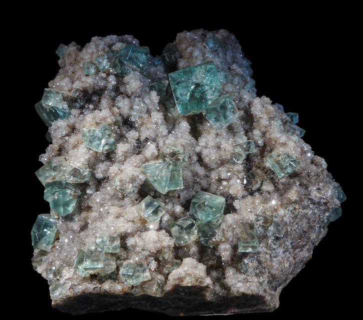 Ex collectie FLUORIET kristallen UV uit de Rogerley Mine, UK, Verzamelen, Mineralen en Fossielen, Mineraal, Ophalen of Verzenden